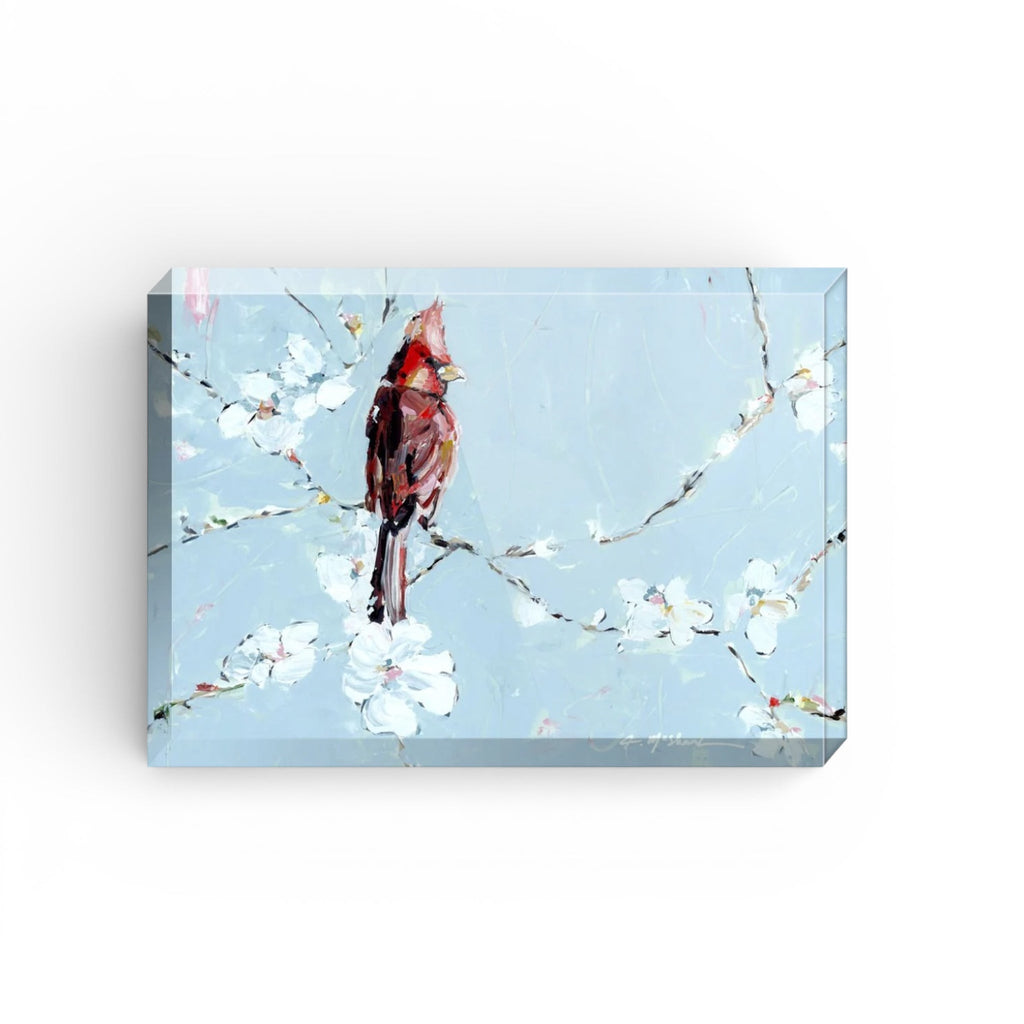 "Always With You" Cardinal Acrylic Tabletop Art