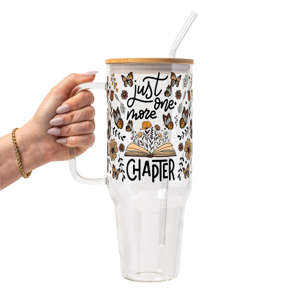 Just One More Chapter Glass Cup